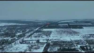 Ukrainian IFV Letting Loose Its Autocannon on a Russian Position in the Bakhmut Area