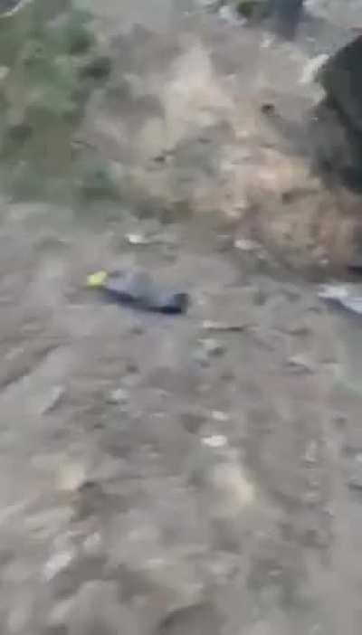 Aftermath of Russian tank point blank shot extremely NSFL