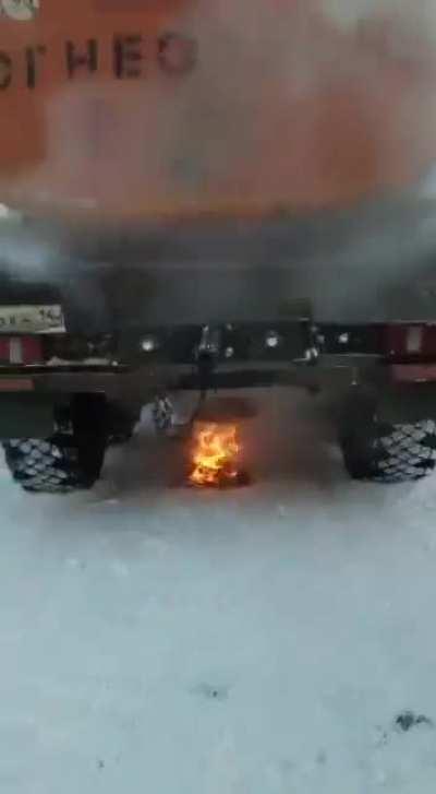 Temperature -55C. It is written on the truck - 