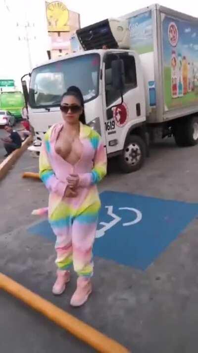 Giselle Montes out on the street