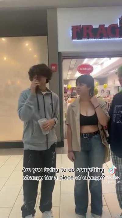 Dude spits the worst game you've ever seen in a tik tok interview