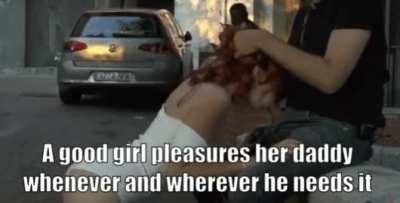 When he says get on your knees, I get on my knees