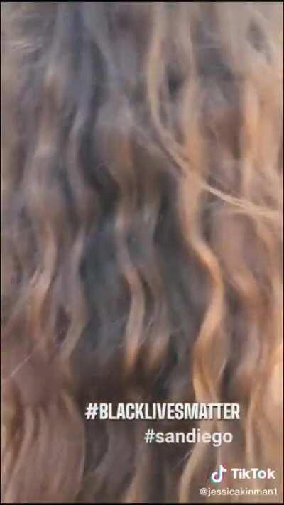 Police block off sidewalks and start shooting at Protesters in San Diego