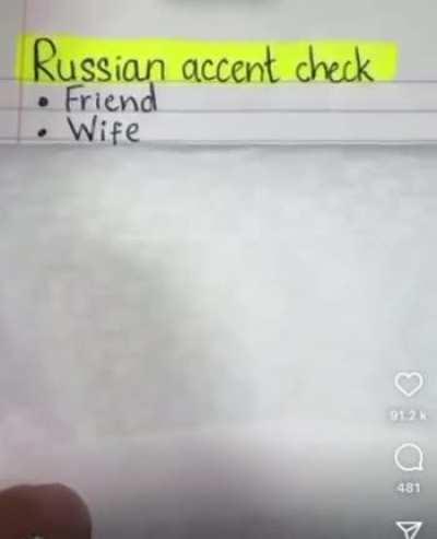 Russian accent check