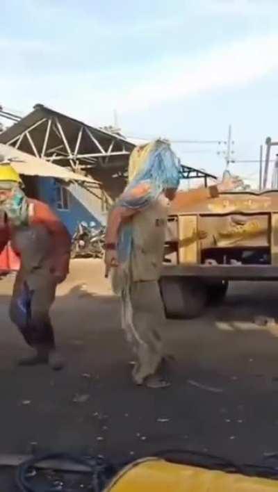 Just dudes doing dude things at work