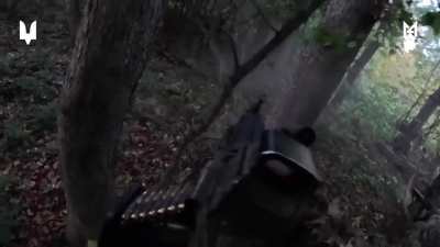 Operators from a Ukrainian SSO unit engaged Russian forces in the North Slobozhansky direction inside enemy-controlled territory. Published 15/10/2025.