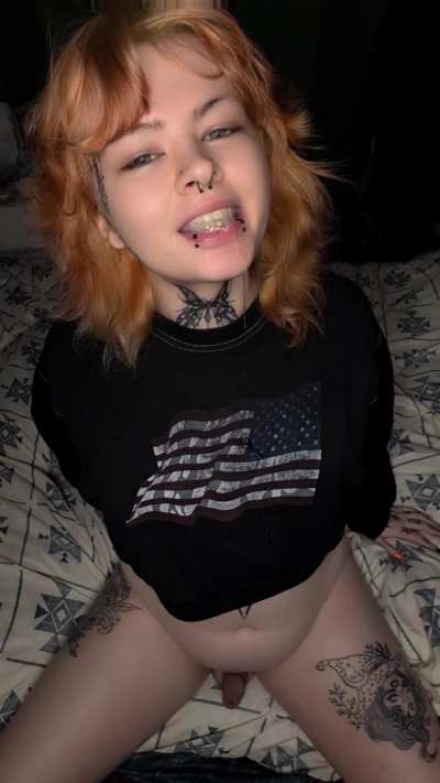 Want to replace my plug while I cum on my own face