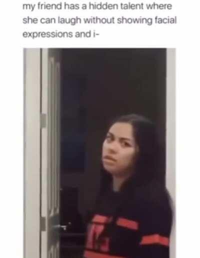 This girl's friend's hidden talent