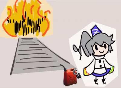 What a cute arsonist! 🥰🥰