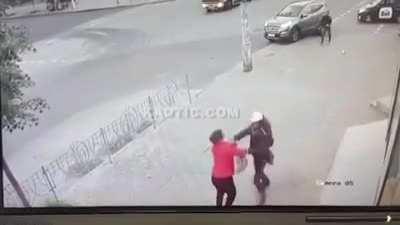 Trying to take a purse