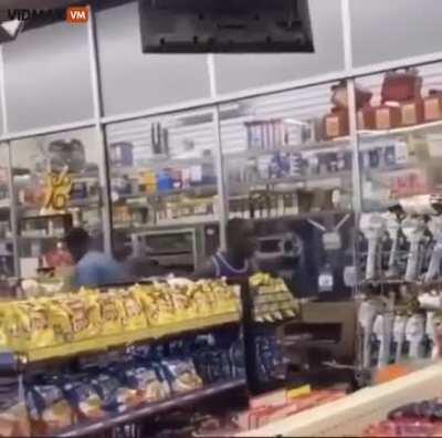 Man assaults woman and stomps on her head until she's unconscious in a Cleveland convenience store.