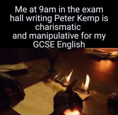 Writing fire meme template