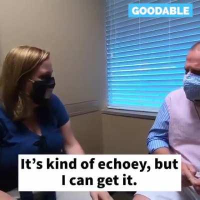 For years, Brian Travers hasn't been able to hear. He finally had cochlear implants installed. This is the moment he heard his wife say 