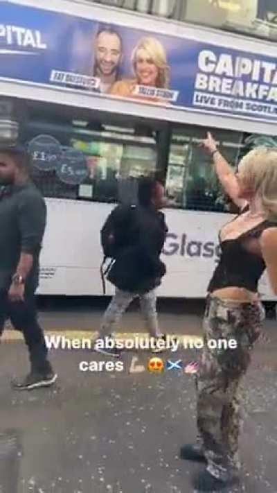 Disturbing people whit your photo on a bus Video