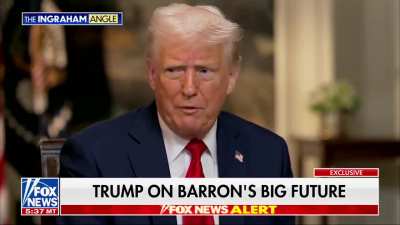 Donald Trump says that his son Barron Trump has an 