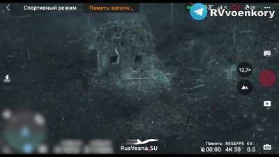 Ru pov: Russian soldier advances under machine gun cover to a position held by Ukraine and throws a grenade into the position