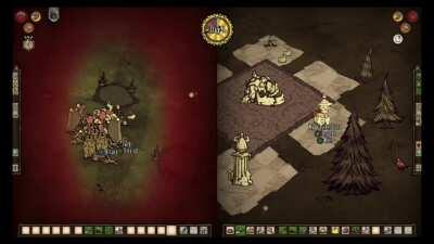 Frog hell(sorry for the split screen)