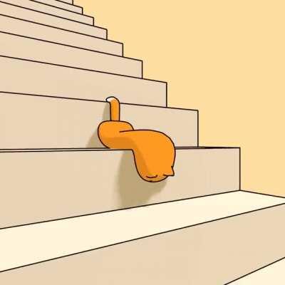 When this cat reaches the bottom Seán will upload another Minecraft Dungeons episode