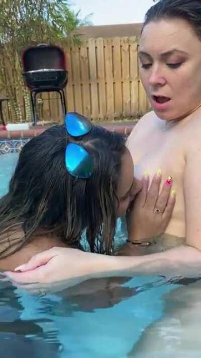 Our hubbys dared us to have fun together while they watched