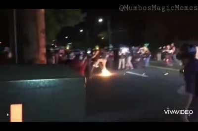 After seeing the footage of a Portland Protestor setting himself ablaze, with a petrol bomb, I did the only natural thing.