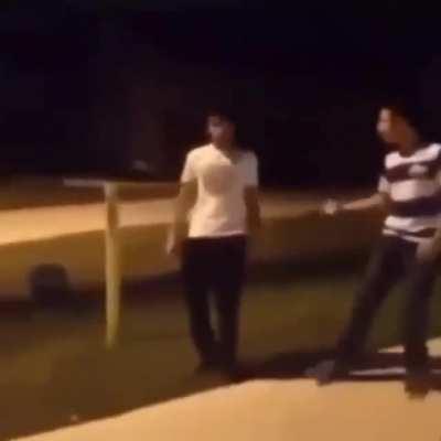 Didn't realise he'd been knocked out till he did!