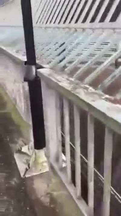 Bridge over spillway