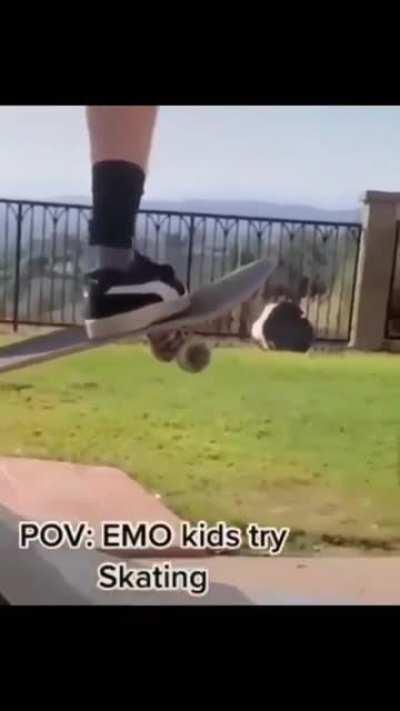 Hanging out with the emo kid be like