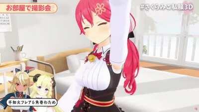 Smug Watame when Asked about Smelling Miko's Wakipai