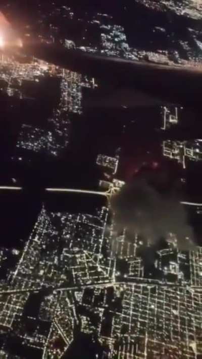 Someone managed to capture the explosion in Ezeiza from an airplane