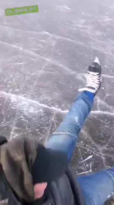 WCGW when showing your ice skate skills to your wife