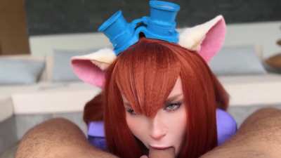 Sensual blowjob practice 