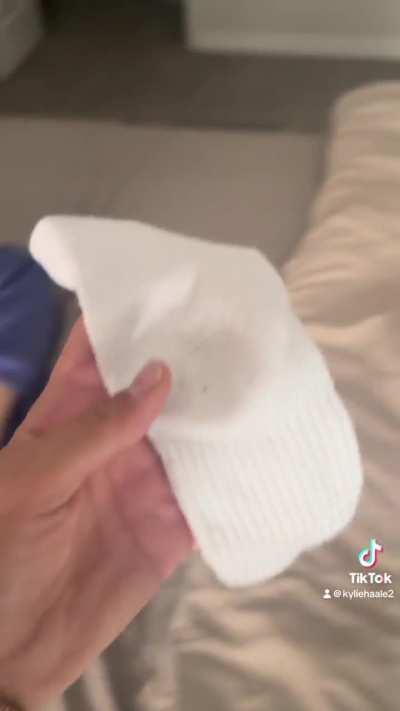 He grabbed my sock and ran!!! 