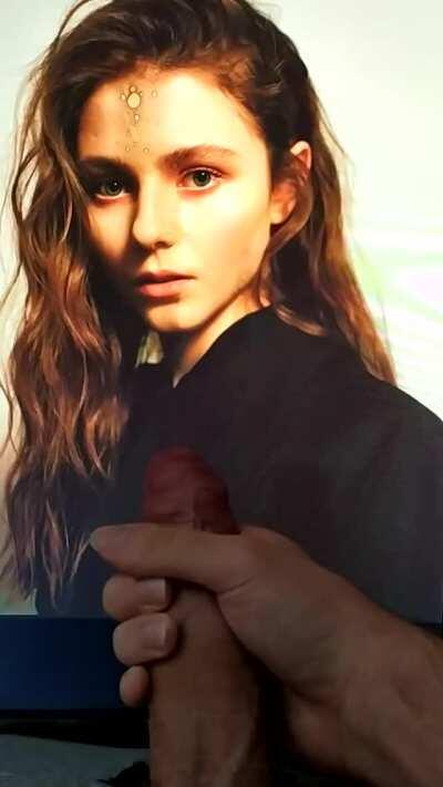 Thomasin Mckenzie cum tribute!!! My bud jerkin his big hard cock 4 her and huge cumshot - If u want 2 b fed celebs and porn and show off jerkin over them on a second screen - public or private sessions - then add hertsgirls on k1k