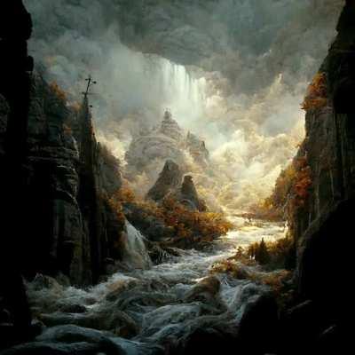 Реддитор попросил нейросеть нарисовать Вальхаллу. И, кажется, художники скоро отойдут на второй план. Автор: u/Jengsteren