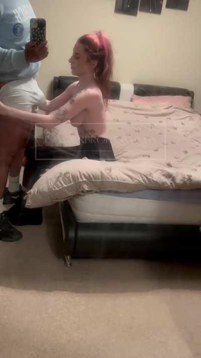 i’m so fixated on how big it is.. he said he had never came from a blowjob before, and he exploded in my mouth so quickly