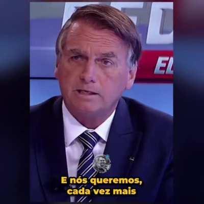 Bolsonaro falando sobre a economia.