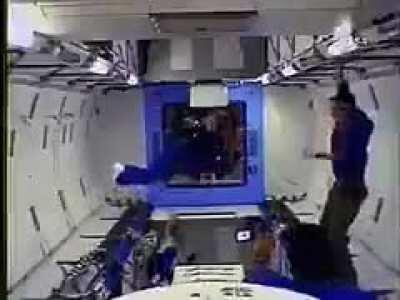 Astronauts get stuck others just watch them struggle