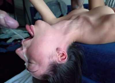Upside down facefuck