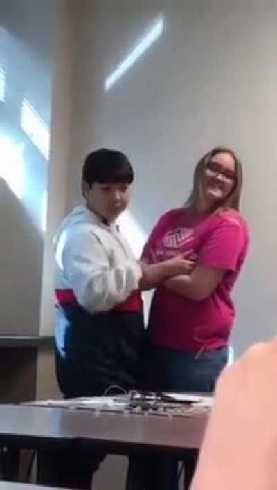 Underestimating his strength because he's shorter than you