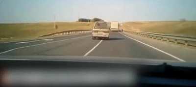 Van exploded from hitting semi head-on.