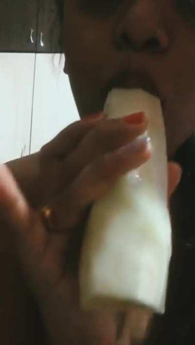 Desi Horny Girl Masturbating Her Desires Through Cucumber 🥒 & Getting Fucked By Her Cousin Brother 😍❤️ [Must Watch] [3 Videos]