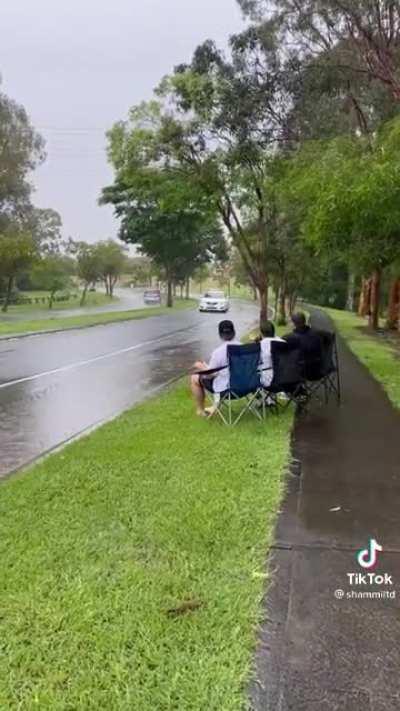 Just some guys having a splash