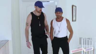 Dads Apologize For Being So Rough On their Daughters And Make their peace offering By Dropping Their Shorts