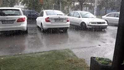 Rain in Zagreb, Croatia