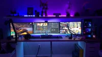 34” Ultrawide + (2) 27” 4K’s