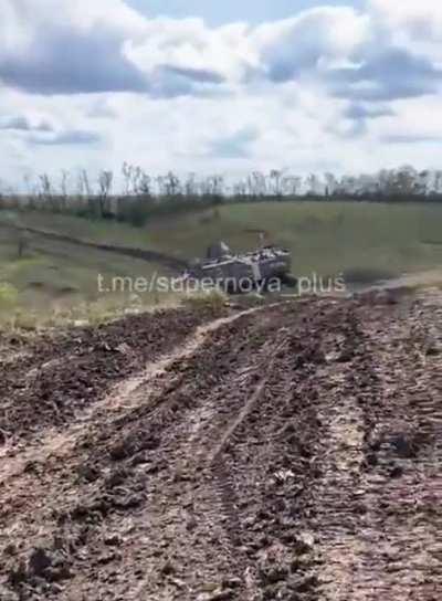 UA POV: Destroyed Western Armor Filmed By Ukrianian Soldiers Husky MRAP and one of the vehicles has Kraken Battalion markings on it.; filmed by Ukrainian soldiers.