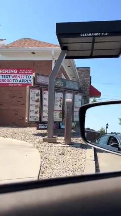 Wendy's drive-thru worker was having none of it