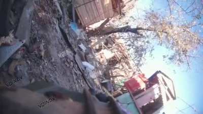 Ukrainian soldier and Russian soldier in hand to hand combat. pt 2 