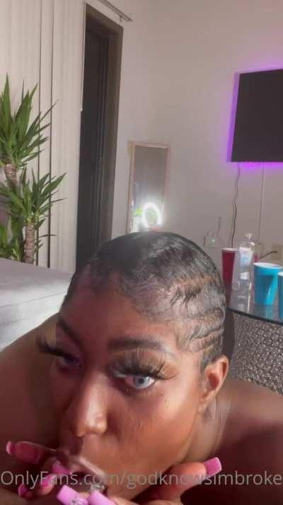 she don't suck dick, she eat it tf up😍