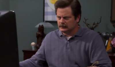 Ron Swanson Discovers Ricardo Milos (Parks And Recreation Meme)